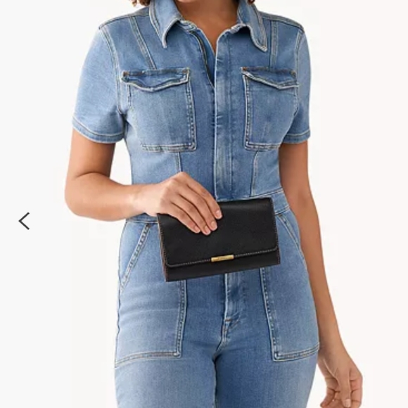 Fossil Black Jori Wallet Crossbody Bag Pebbled Leather Purse SHB3155001 NWT - Picture 3 of 9